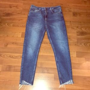 Zara basic denim high rise ankle jean size 10